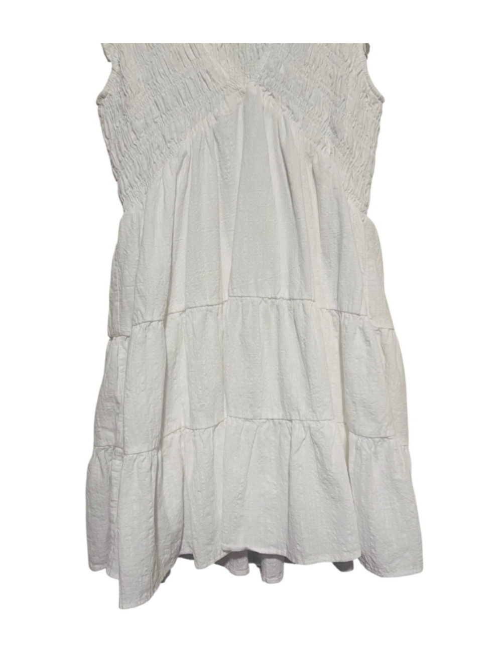Magnolia Boutique White Dress Women’s Large Boho Beach Classic Cottagecore NWOT - Picture 4 of 6